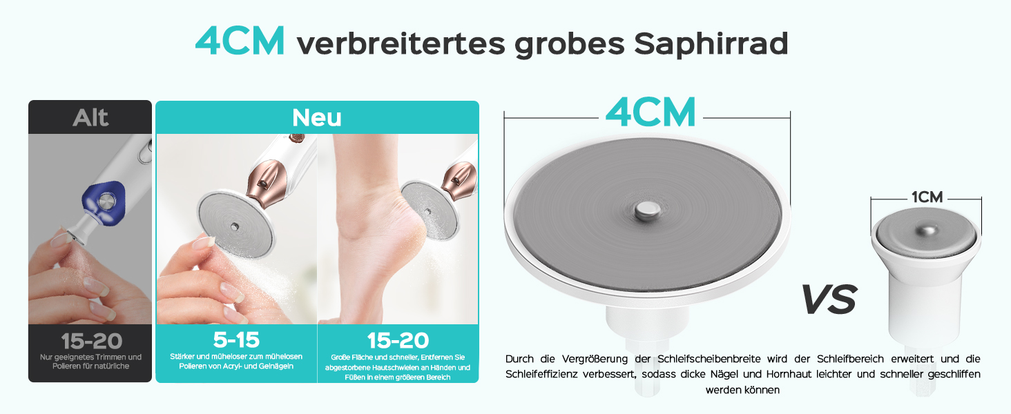 COSLUS C43 Професійний електричний набір для манікюру та педикюру: набір для догляду за ногами, руками та догляду за товстими нігтями, 5 швидкостей, сірий