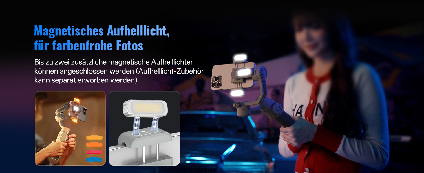 ZHIYUN CINEPEER Smooth 5E - Стабілізатор для смартфона з підсвічуванням та штативом (3-осьовий)