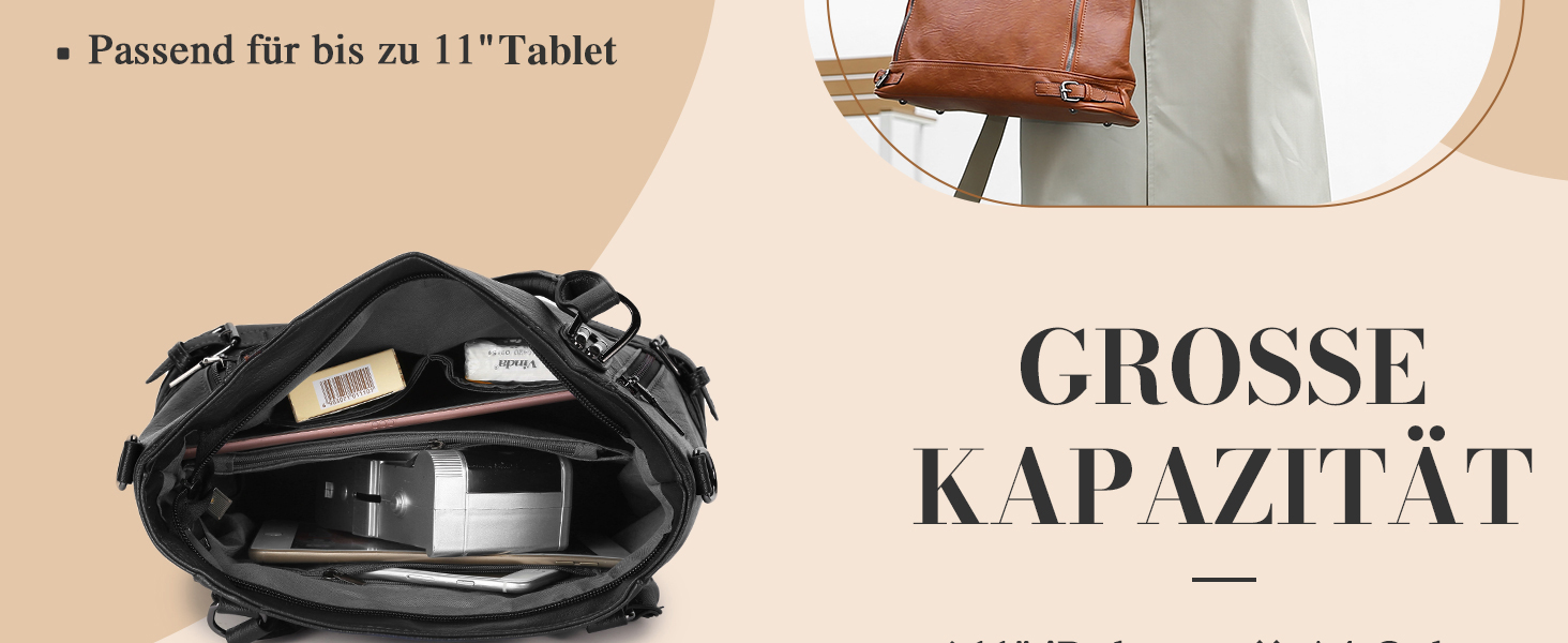 Сумка жіноча VINBAGGE з PU шкіри, шопер, вінтажна, чорна, для офісу та щоденного використання