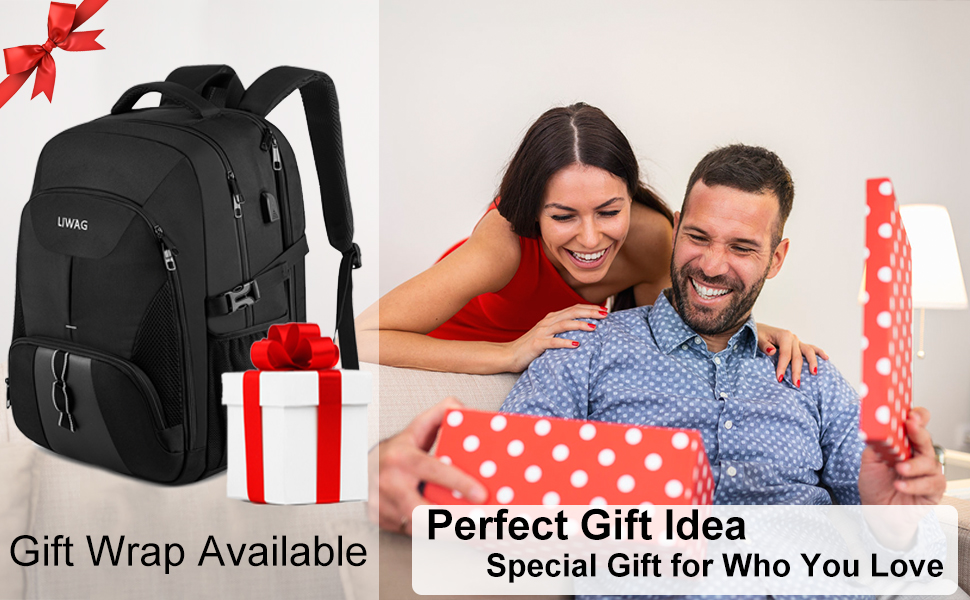 Жіночий рюкзак LIWAG 50L, водовідштовхувальний, з відділенням для ноутбука 17 дюймів, USB-порт, антикрадійний, для роботи, подорожей, школи