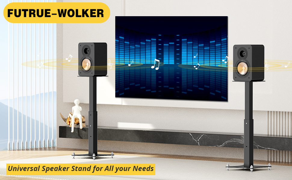 Підставка для колонок, регульована по висоті 50-70 см, універсальна, з кабелеуправлінням, 30 кг, набір 2 шт.