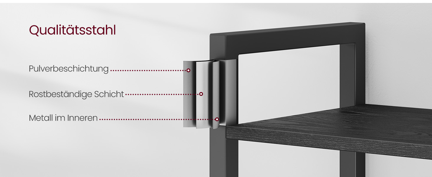 VASAGLE 4-Tier Regal mit offener Ablage