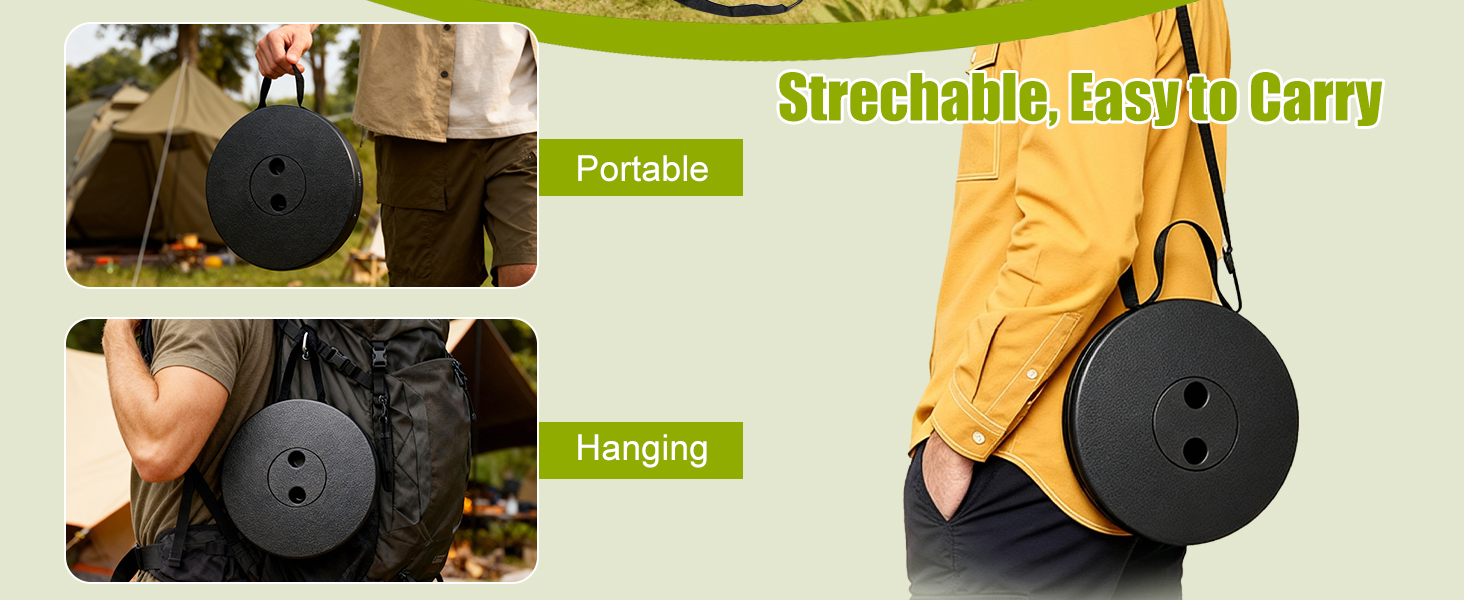 Зручний складаний стільчик з подушкою та тримачем для напоїв, телескопічний, вантажопідйомність 220 кг, легкий, стабільний, регульована висота, для відпочинку на природі та вдома