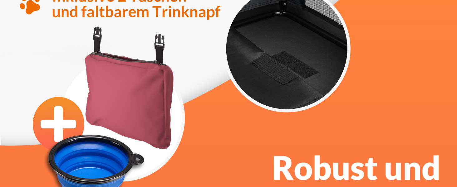 Транспортна переноска для собак, складана, міцна, M 60x42x44 см, червона