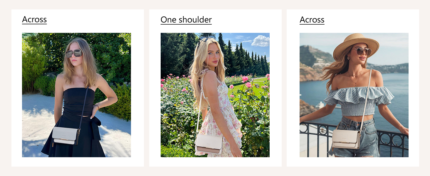 Сумка Roulens Klein через плече для жінок, чорна: невелика крос-боді сумка з екошкіри для паспорта та телефону, регульований ремінець