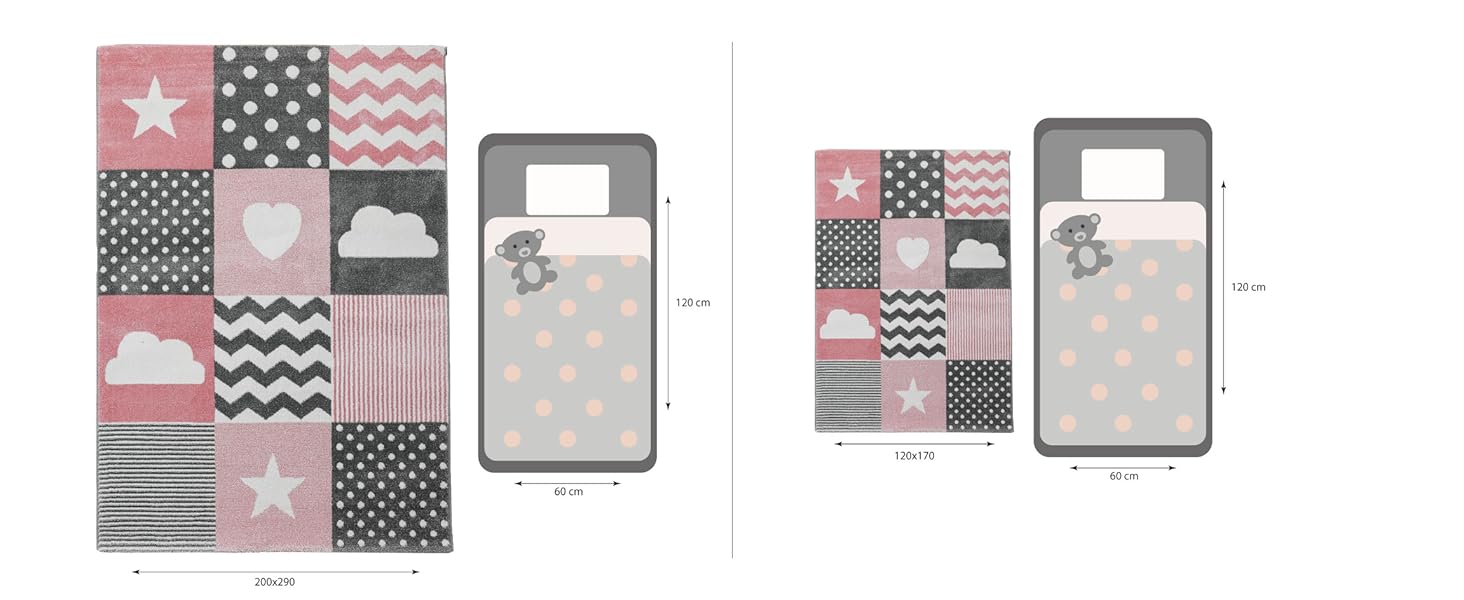 Дитячий килим круглий Elefant Design, короткий ворс, для дівчаток та хлопчиків, антиалергенний, м'який, синьо-сірий, 120 см. Килим в дитячу кімнату