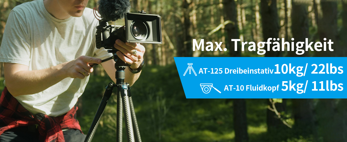 Штатив SIRUI Traveler X Carbon з Fluid-головкою та Quick-Twist системою для Arca Swiss, Ultraleichtes Reisestativ для DSLR/Відеозйомки, реверсивна центральна колона, 0.95kg