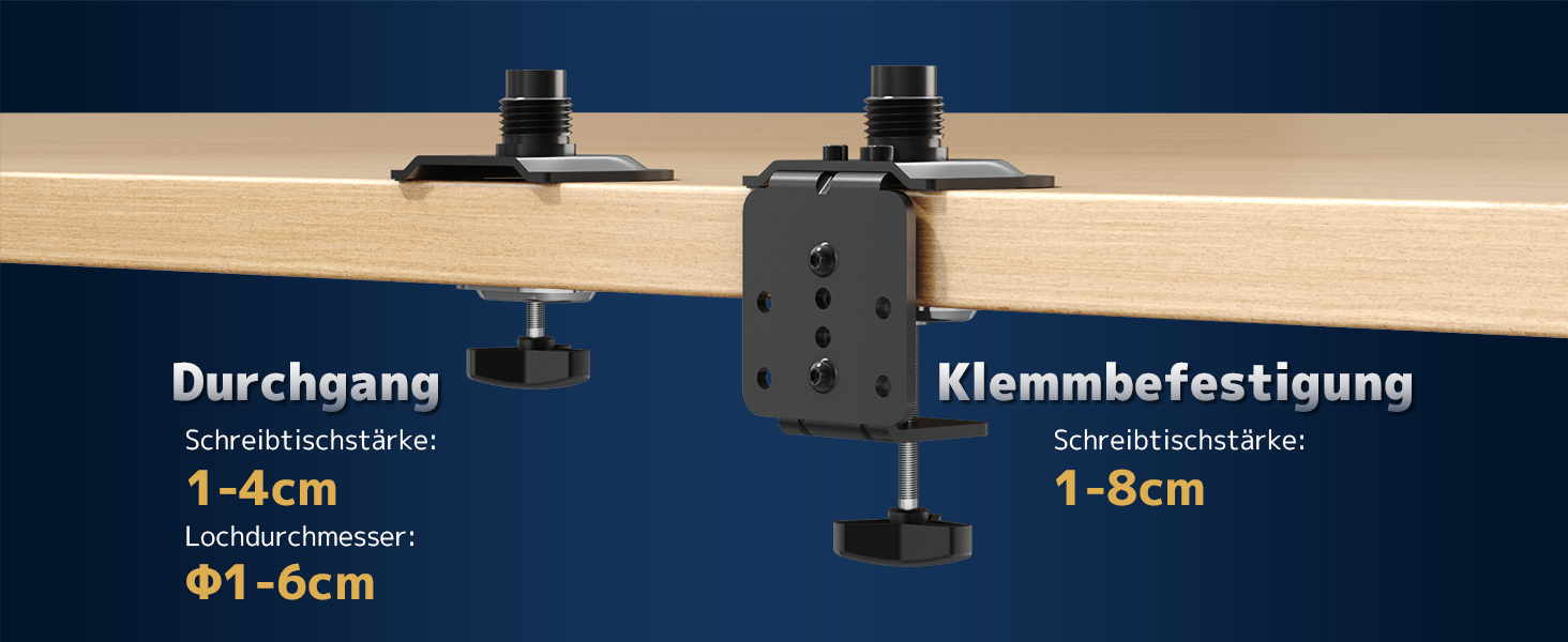 Кріплення для монітора 2 шт. один над одним, 17-49 дюймів, плоскі та вигнуті екрани, вертикальне кріплення, регулювання висоти, 20 кг на кріплення, VESA 75/100 мм, чорний