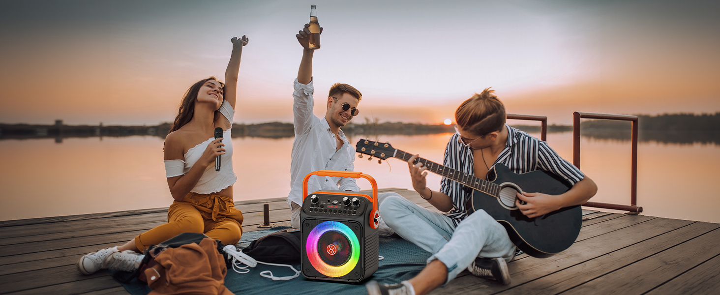 Караоке машина з 2 мікрофонами для дорослих та дітей, Bluetooth, підсилювач, портативна караоке-система, подарунок HWWRT35-T