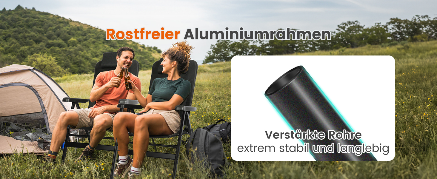 Крісло для кемпінгу Homecall складне, 150 кг, для саду, балкону, риболовлі, чорне, з регульованою спинкою та підлокітниками