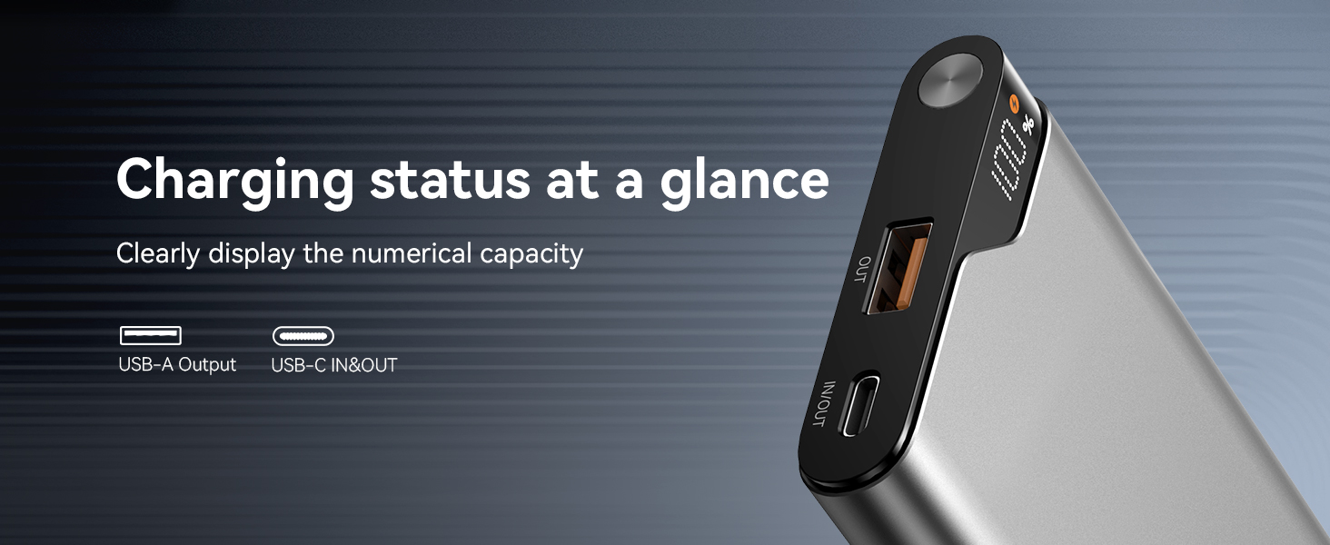 Power Bank Kuulaa 10000mAh 22.5W з USB-C: зарядний акумулятор для iPhone, Samsung, iPad, Huawei