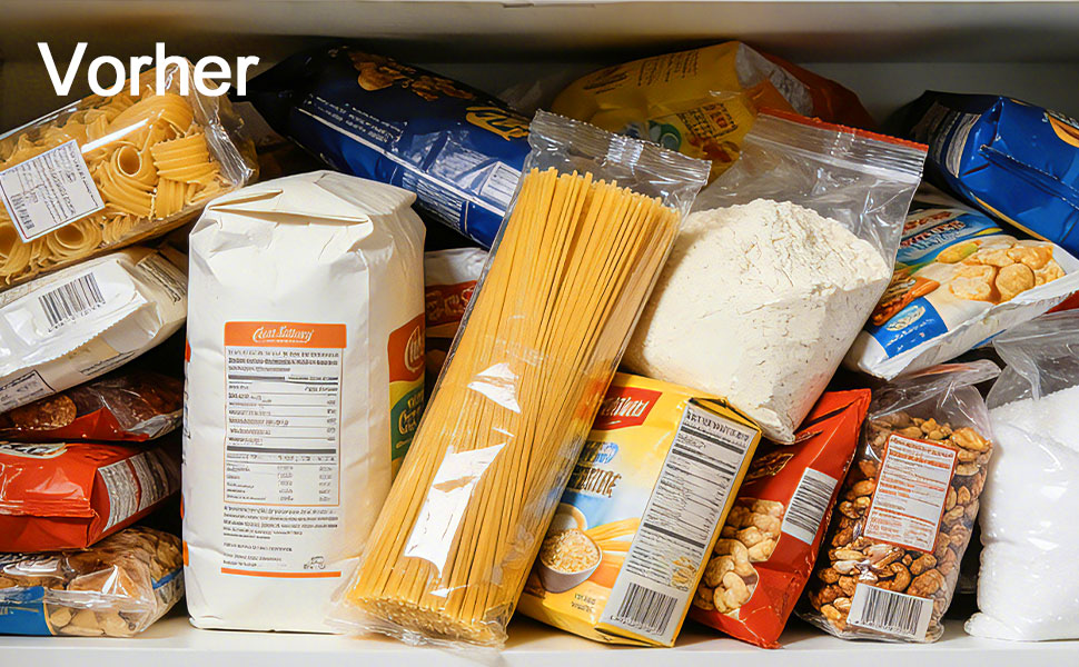 Набір контейнерів для зберігання Haushaltszauber® XXL (42 шт.) | Герметичні контейнери для продуктів | Без BPA, стекуються, прозорі | Для кухні, холодильника та морозильника