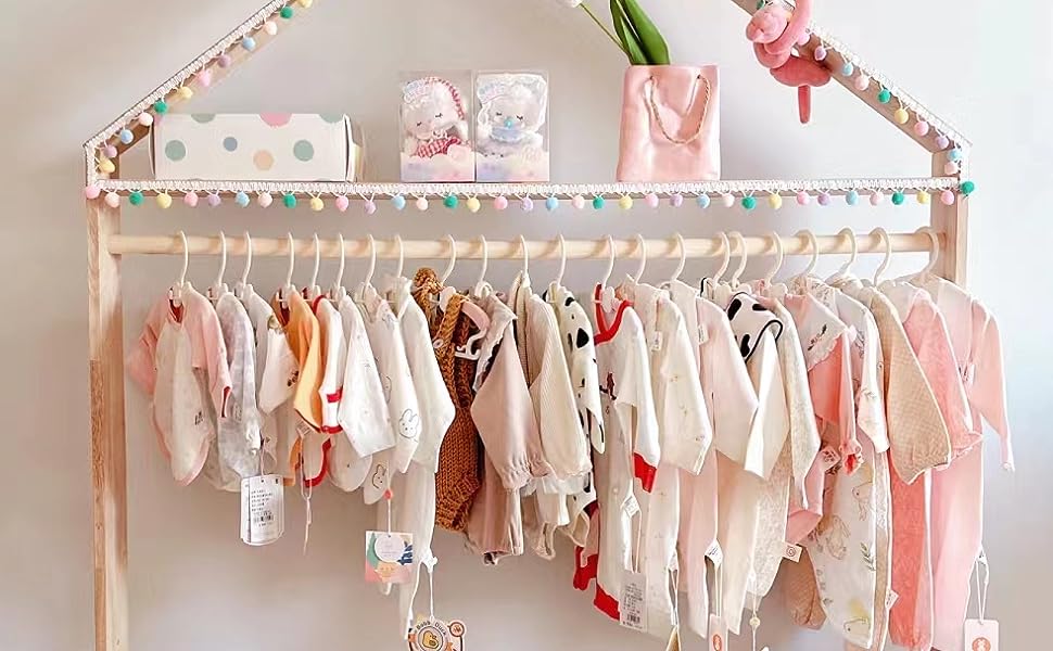 Дитячі вішалки для одягу, 20 шт., 29-37 см, рожеві. Зростаючі вішалки для дітей з кріпленням для штанів. Економія місця, неслизький пластик.