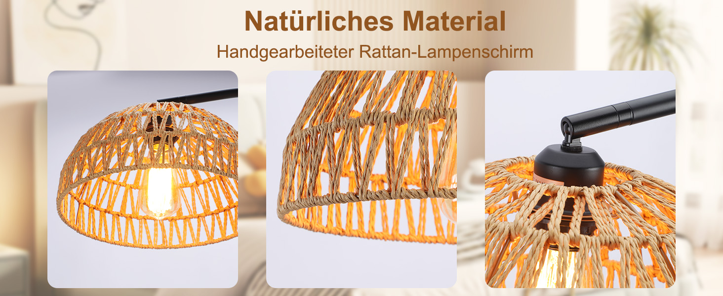 Стельова лампа Winverty для вітальні з полицею, 3 лампочки, вінтажний стиль, регульована висота 1.66м, Е27, з абажуром з льону, з вимикачем на ніжці