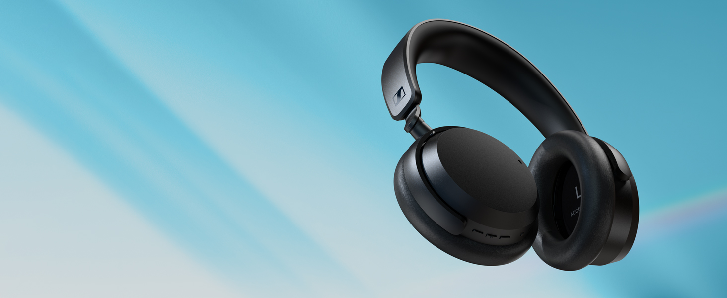 Навушники бездротові Sennheiser ACCENTUM з шумозаглушенням Bluetooth, білі - до 50 год роботи, гібридний ANC, комфорт для подорожей та навчання