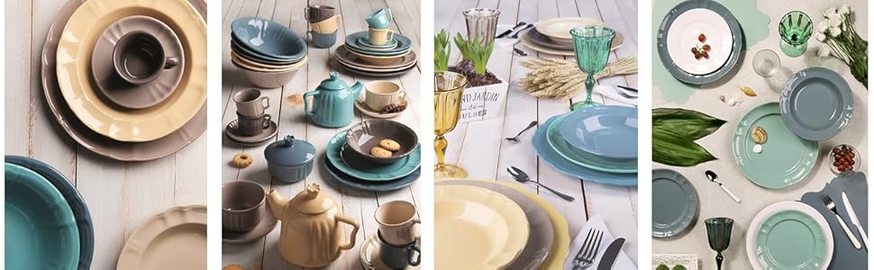 Сервіз Excelsa Roma, 18-ти частинний, порцеляна, багатокольоровий