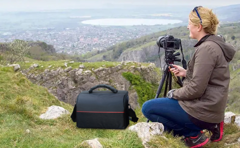 Чохол для камери чорний 26 x 19 x 14 см - універсальний, для DSLR/System Camera, сумка на плече