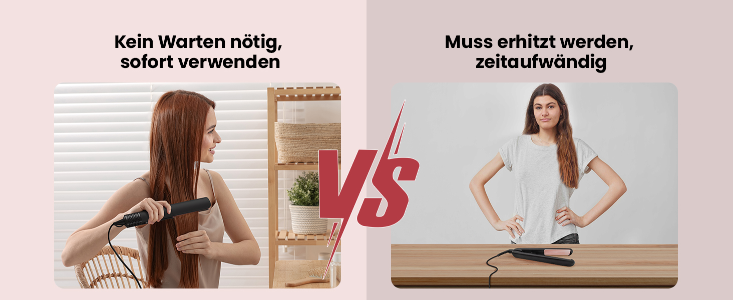 Фен-випрямляч для волосся 1300W з іонізацією, 4 температурні режими (90℃-160℃), 2-в-1, самоочищення (золотий)