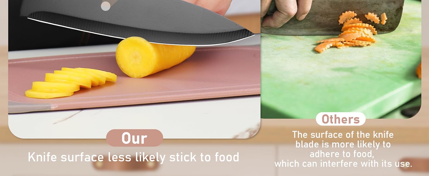 Набір кухонних ножів Messerblock 16 предметів з дерев'яною підставкою, дощечкою, захистом пальців, точилкою та кухонними ножицями. Професійний набір ножів для дому (зелений/рожевий)