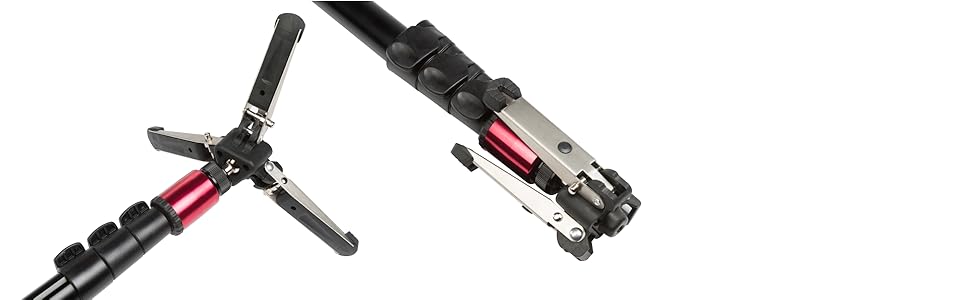 Штатив Bresser MP-274VH Traveler з моноподом та спиною, чорний