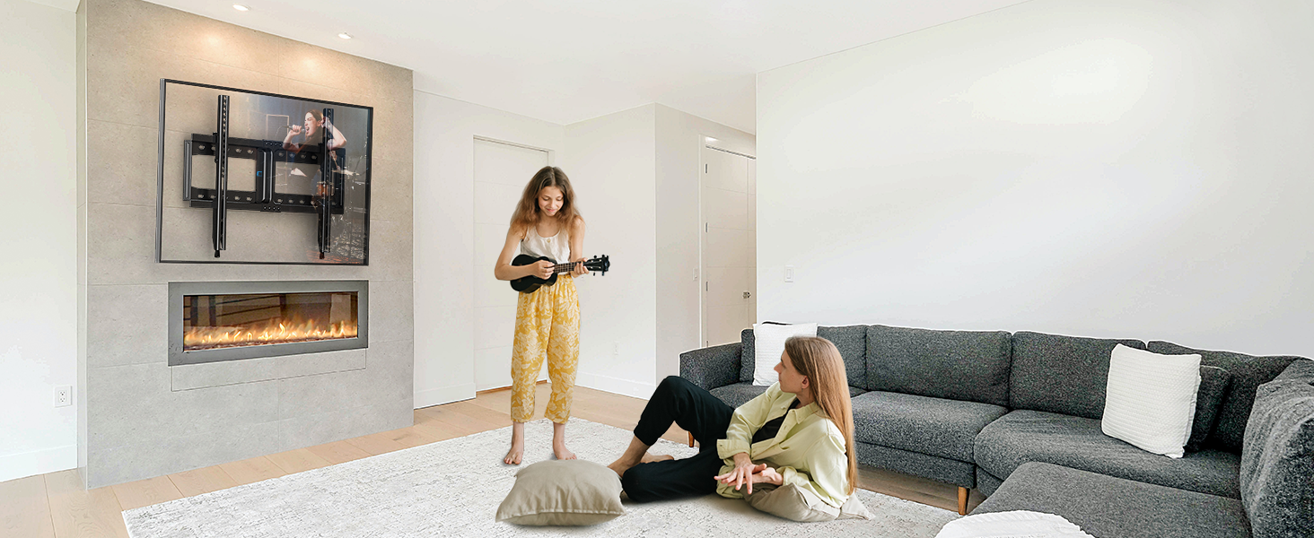 Кріплення для телевізора HOME VISION: настінне, нахильне, універсальне, для телевізорів 32-75 дюймів (плоских та вигнутих), до 75 кг, VESA 600x400 мм