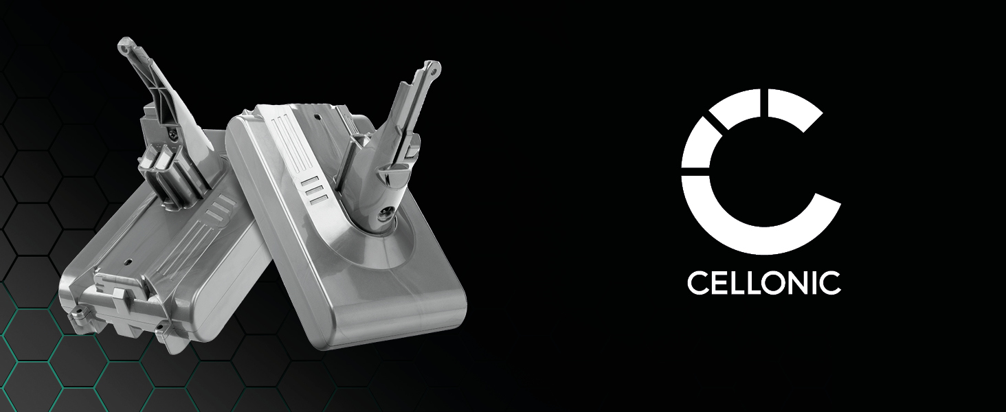 CELLONIC акумулятор для пилососа сумісний з Dyson V7 Origin, Motorhead, Trigger, +, SV11 (21.6V, 2500mAh) та Dyson V8 (3000mAh)