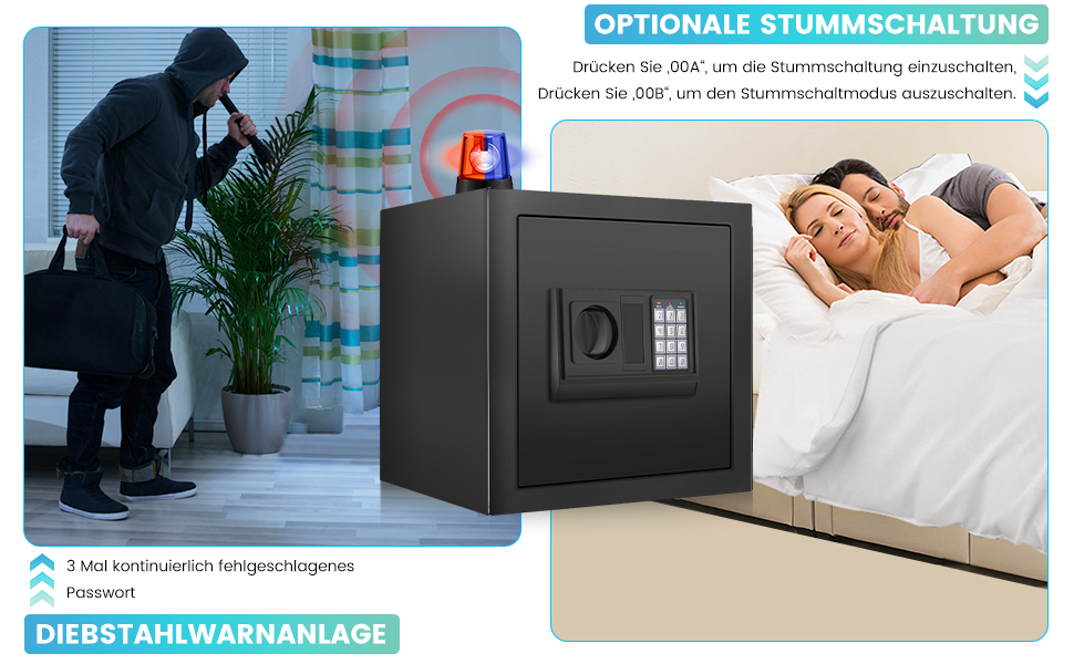 Великий сейф для дому: вогнестійкий, водонепроникний, з ключем та кодовим замком (40л)