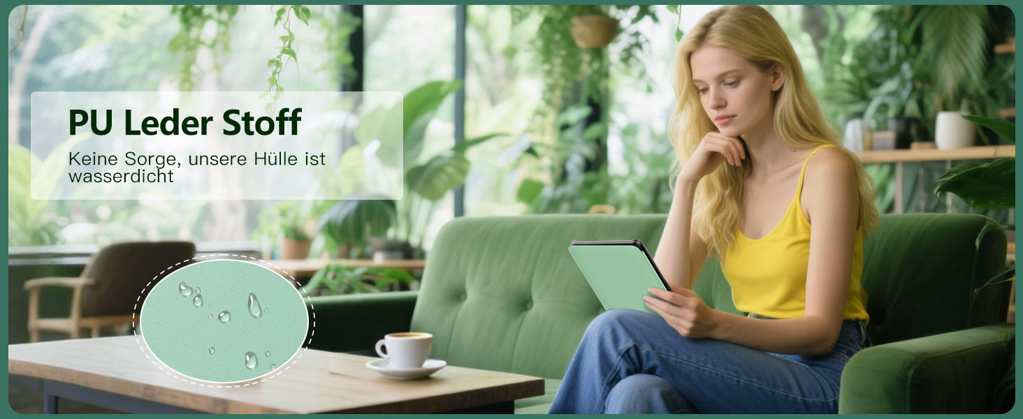 Чохол для Kindle Paperwhite 2024 (12-го покоління) та Kindle Colorsoft Signature Edition 2024, MoKo, Джинсовий зелений, Auto Wake/Sleep