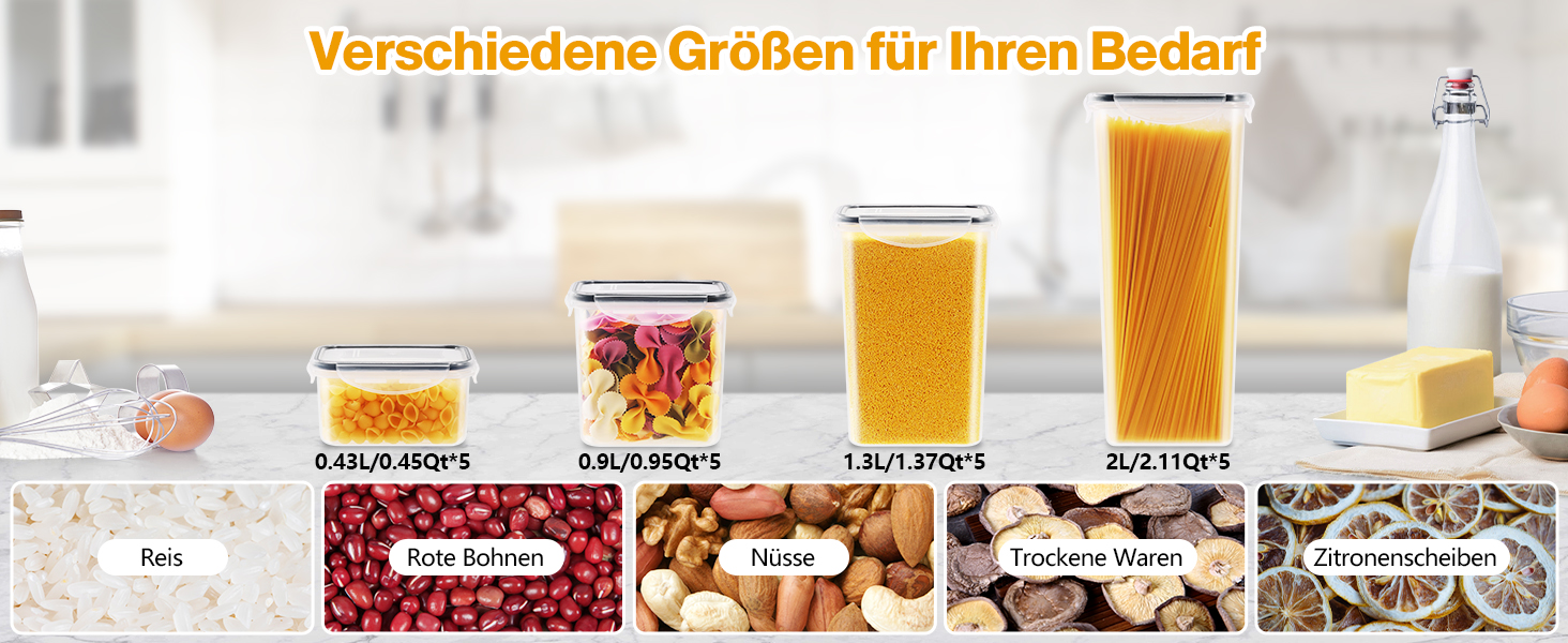 Набір контейнерів для зберігання YASHE 24 шт. з кришкою, герметичні, BPA-free, для сухих продуктів