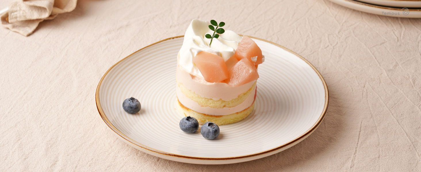 Набір посуду Tempus Serie для 6 осіб (18 предметів), стелітова посуд, реактивна глазур, перламутрово-блакитний