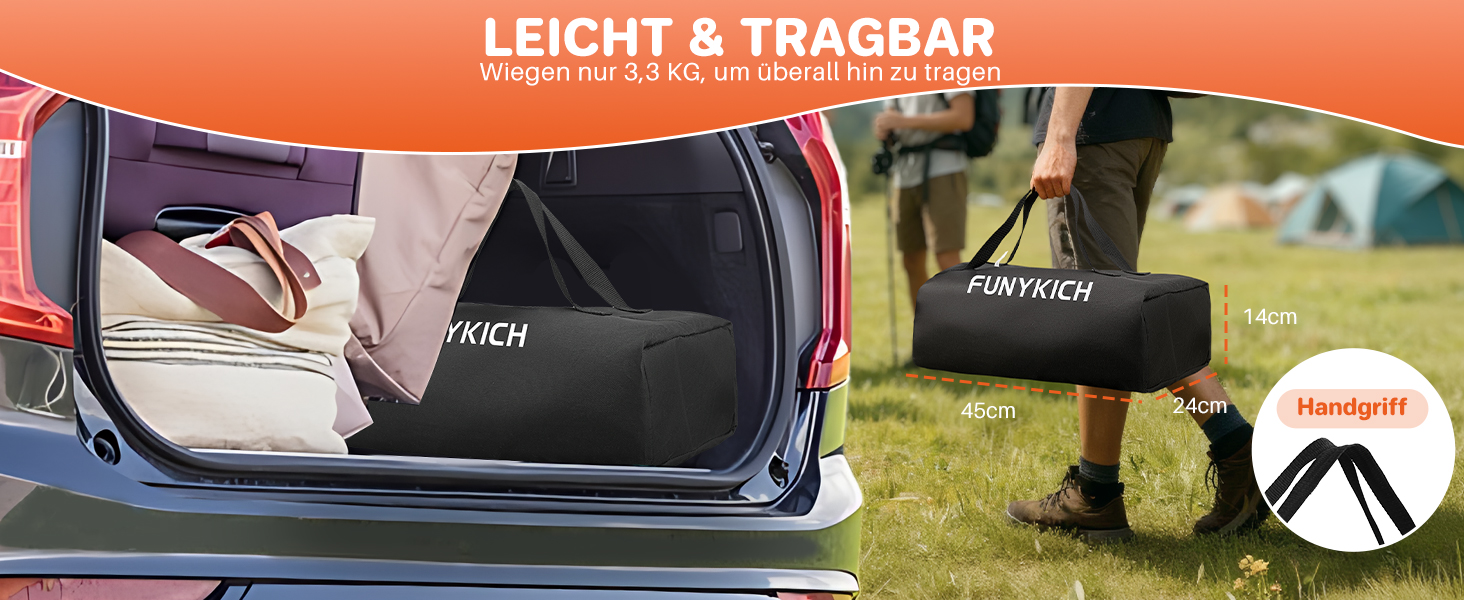 Складаний туристичний стіл Funykich 82x40 см, регулювання висоти (44/70 см), з сітчастою кишенею, для пікніка, кемпінгу, BBQ, саду