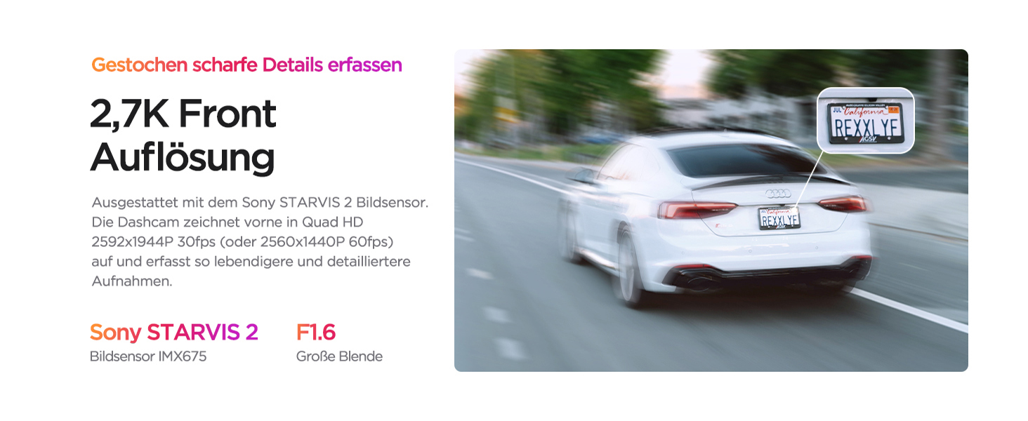 VIOFO A119 Mini 2: Автомобільний відеореєстратор з GPS, 2.7K, Wi-Fi, HDR, нічне бачення STARVIS, голосове керування, 24h паркувальний режим