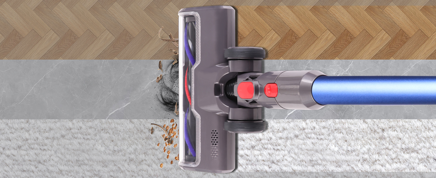Насадка для пилососа Dyson V7 V8 V10 V11 V15 FEVORCS з підсвічуванням для твердих поверхонь та килимів