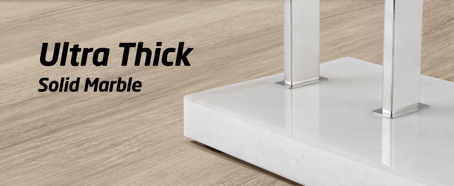 Підставка для рушників KES, вільна стоянка, 3 стійки, нержавіюча сталь SUS304, з мармуровою основою, BTH217S3-2 (полірована)