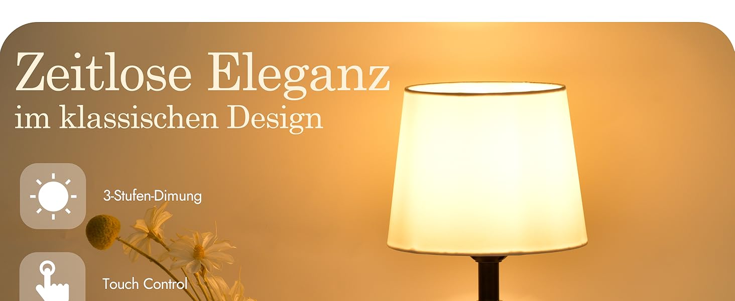 Бездротова лампа настільна акумуляторна 4000mAh, тепле світло 2700K, торшери з сенсорним керуванням, адаптер/кабель для зарядки, для спальні, подарунок (золотиста)