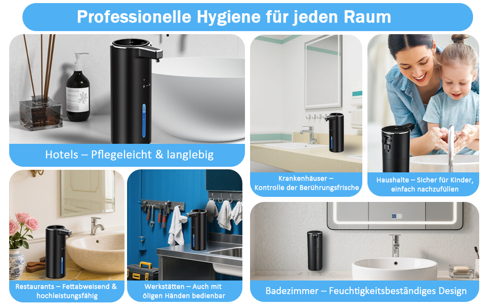 Автоматичний дозатор мила на стіну, сенсорний, 400 мл, USB, акумулятор 1800 mAh, для ванної, кухні, офісу (Білий). Підтримка чорного кольору та піни.