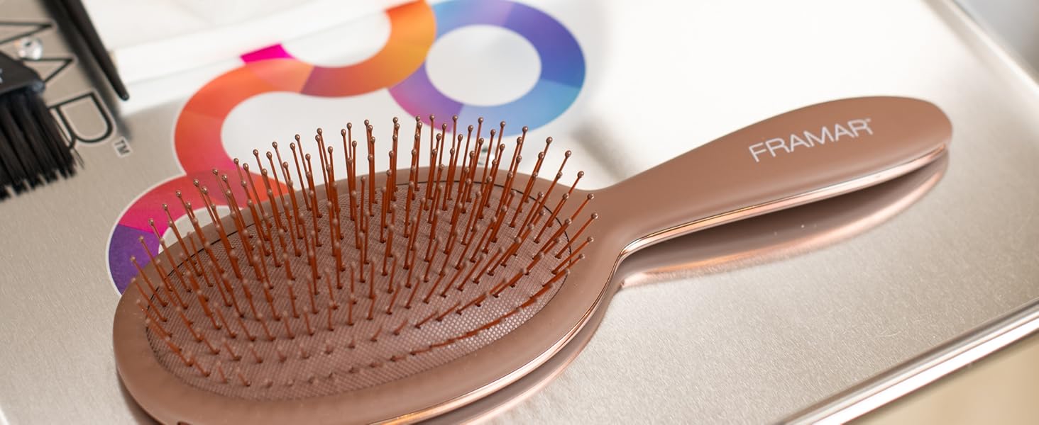 FRAMAR Щітка для волосся без заплутування - для довгих волосся, для жінок, для мокрого волосся, розпушувач, антизаплутування, для кучерявого волосся (Чоколад)
