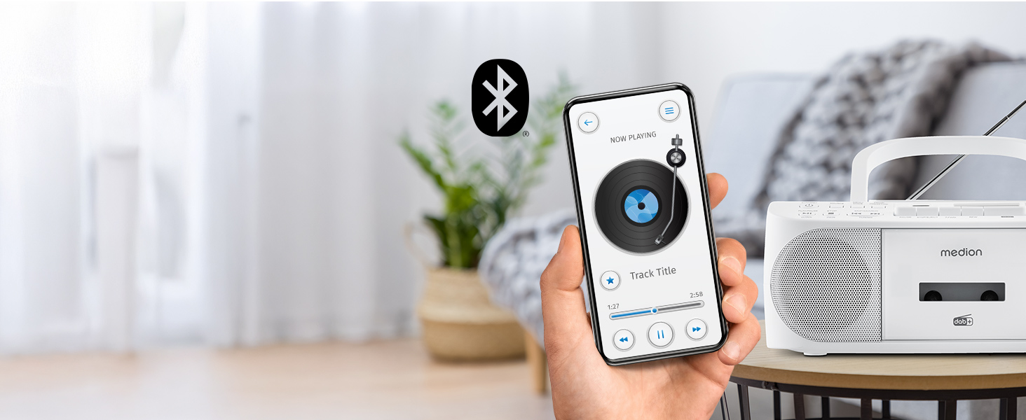 MEDION DRX-1 Plus Boombox: радіо DAB+, Bluetooth, CD-плеєр, MP3, касетний, AUX, зелений