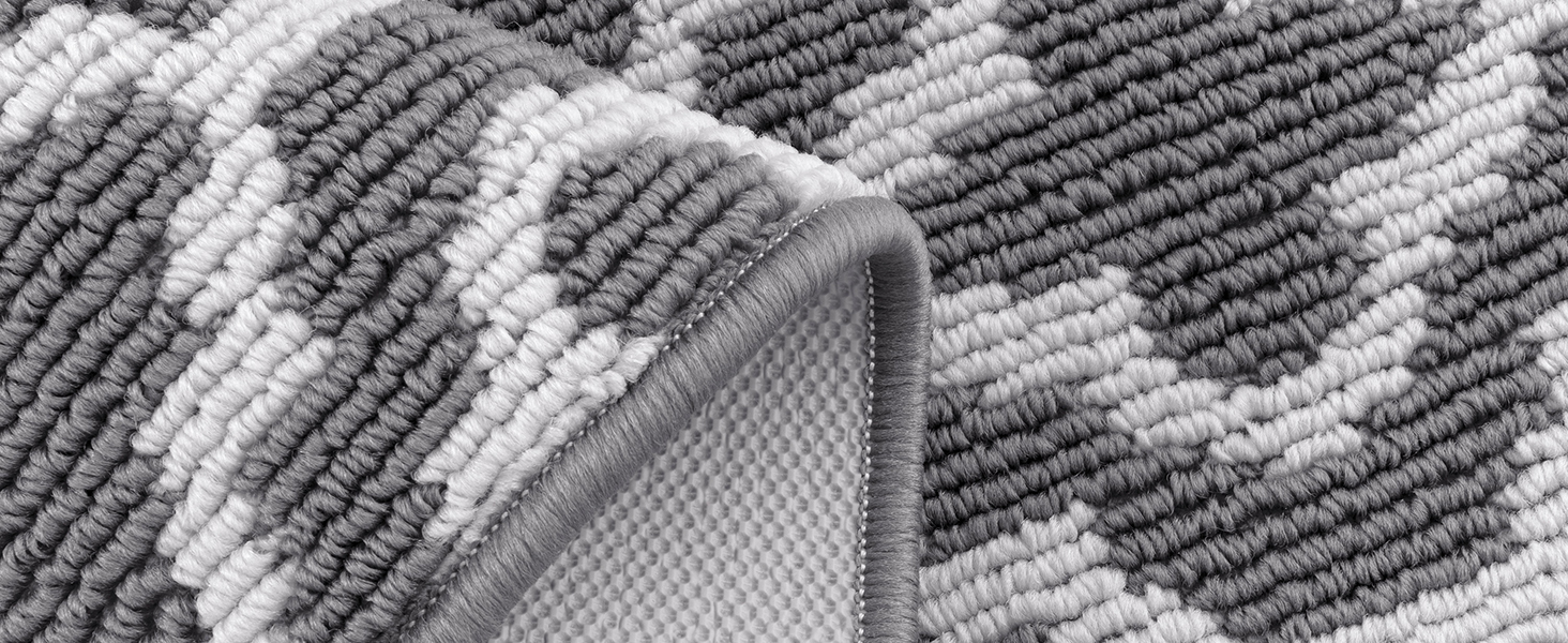 Килимок вхідний SHACOS 90x150 см протибрудний та протиковзкий, вологостійкий килим для дому, передпокою, тераси та саду, сірий