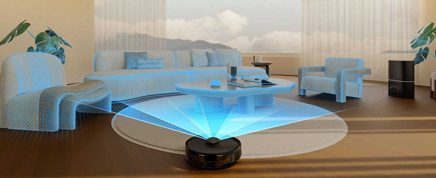 Робот-пилосос Tapo RV30 Max Plus з функцією миття та автоматичною станцією самостійного очищення, 5300Pa, LiDAR+IMU, голосове керування Alexa & Google Assistant, APP