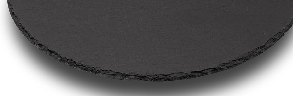 Rotating slate plate round, serving platter, cake plate, sausage plate, cheese plate. The slate cake plate with foot, serving platter, rotating turntable, tiered serving stand, decorative tray, table decoration.
