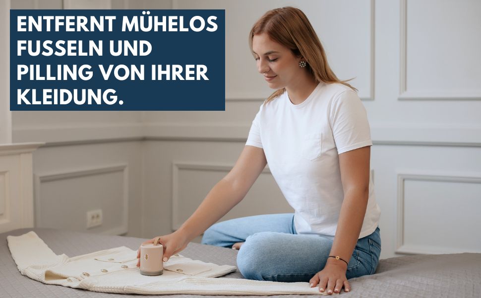 Електричний видалення ворсу з одягу - компактний та портативний пристрій для видалення ворсу з тканини, USB-зарядка, подвійний захист, рожевий (Kyoto-rosa)