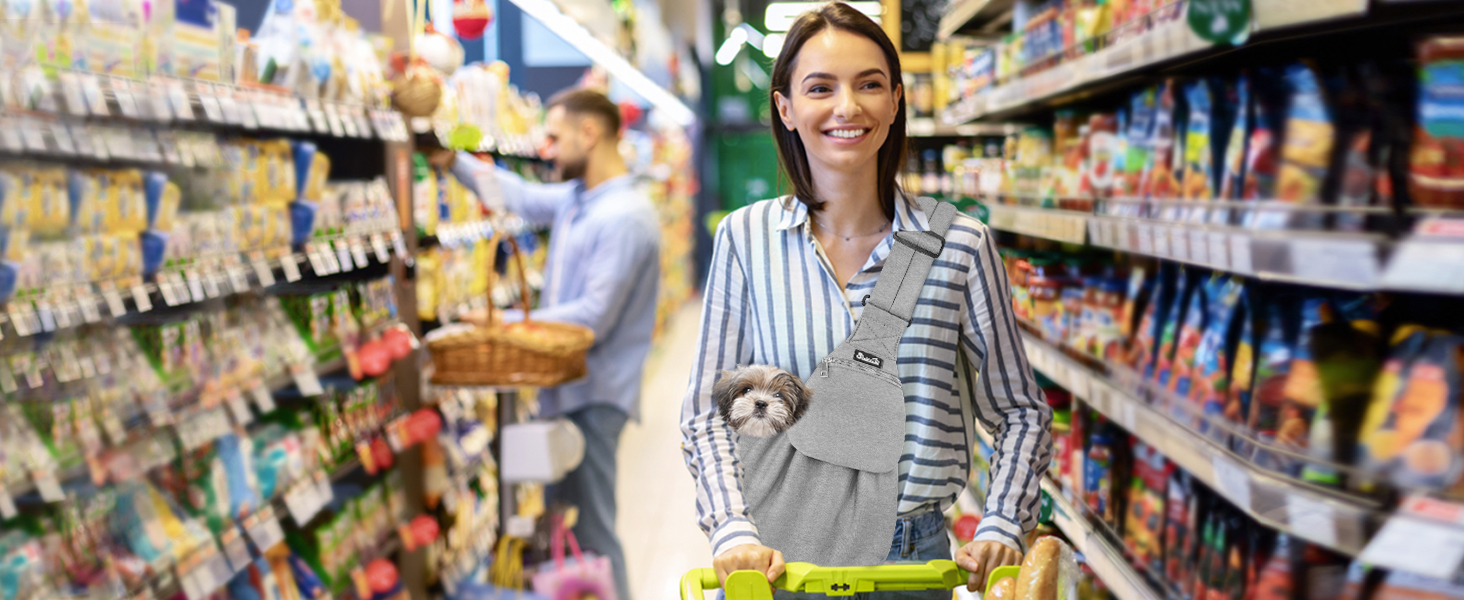 Сумка-переноска для собак SlowTon, сіра, M (2,7-5,4 кг)