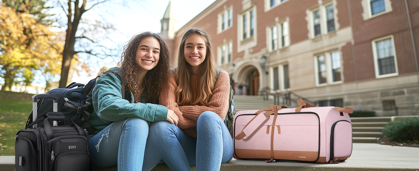 Спортивна сумка Lekesky 80L для подорожей та спортзалу, 45x36x20 см, водонепроникна, з відділенням для взуття (бежево-зелена)