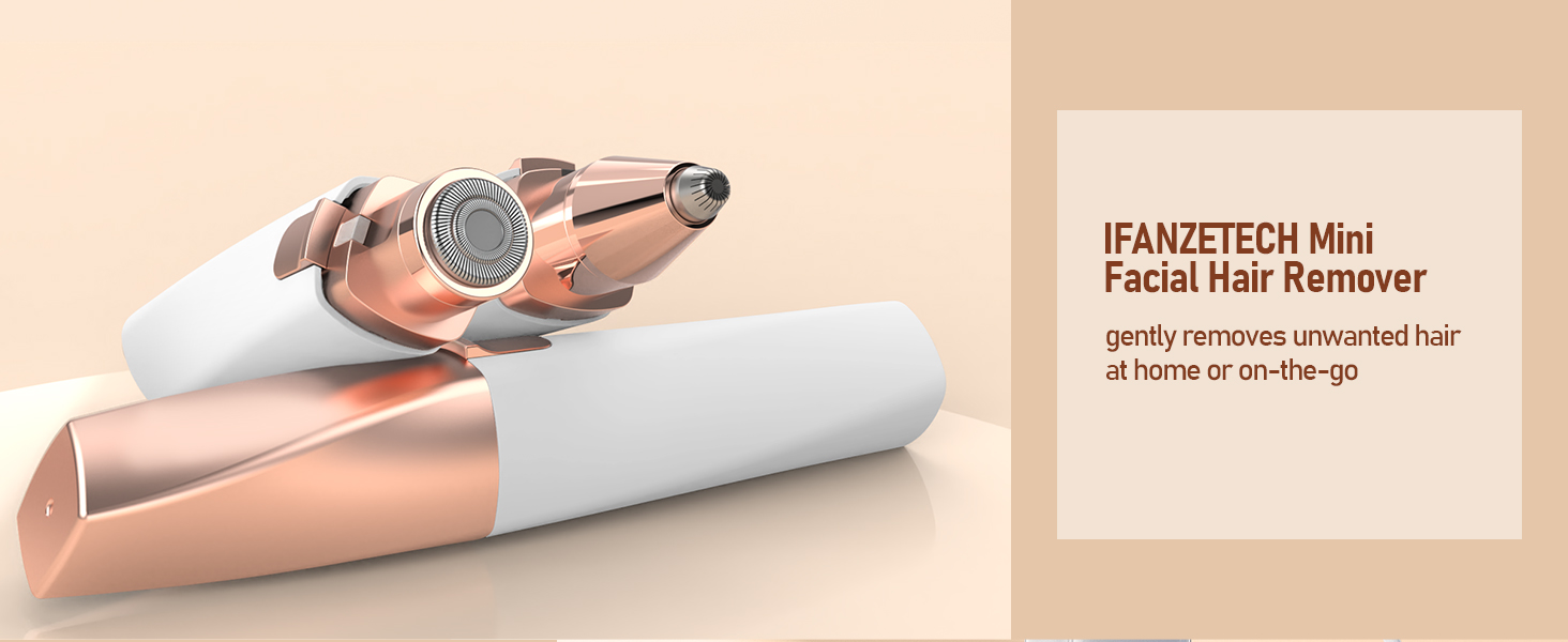 Електричний тример для брів та обличчя для жінок iFanzeTech: прецизійний триммер для брів та електричний жіночий гоління обличчя та бороди