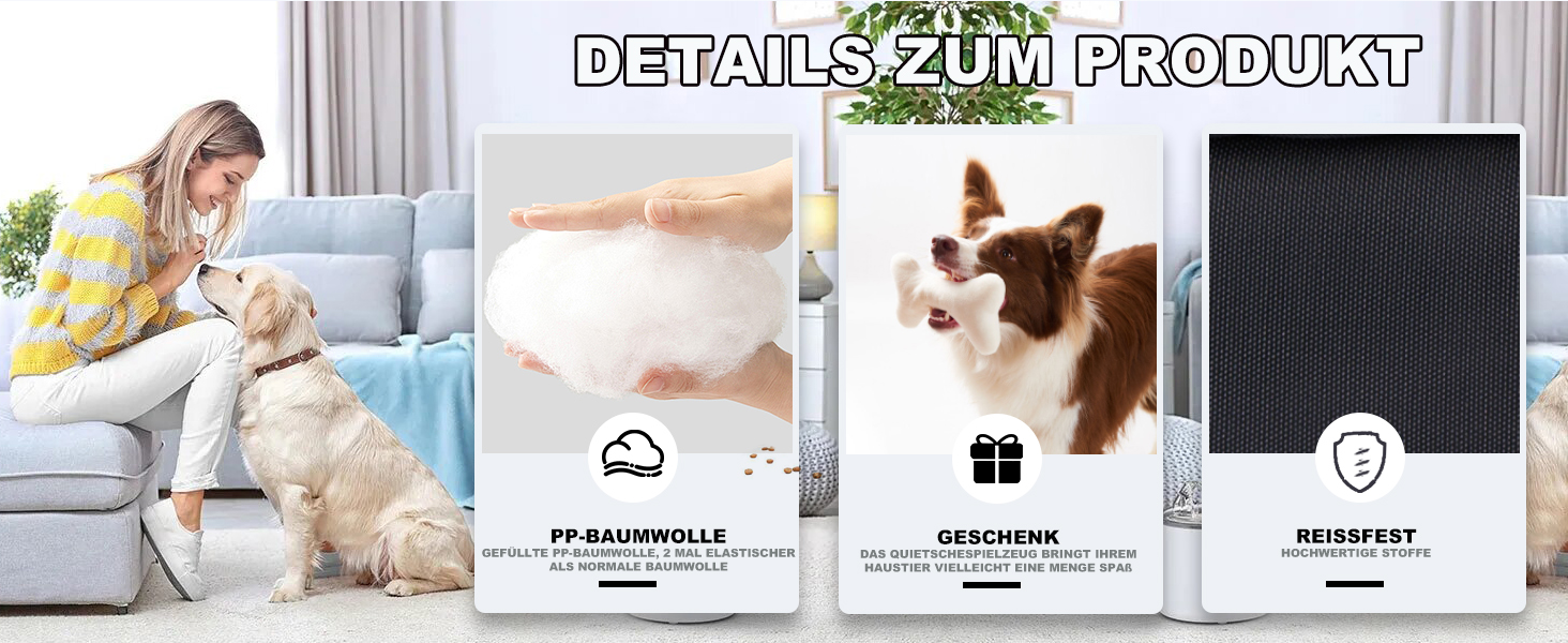 Ортопедичне ліжко для собак Joyelf з піною з пам'яті, 68x50x15 см, знімний чохол, іграшка в подарунок