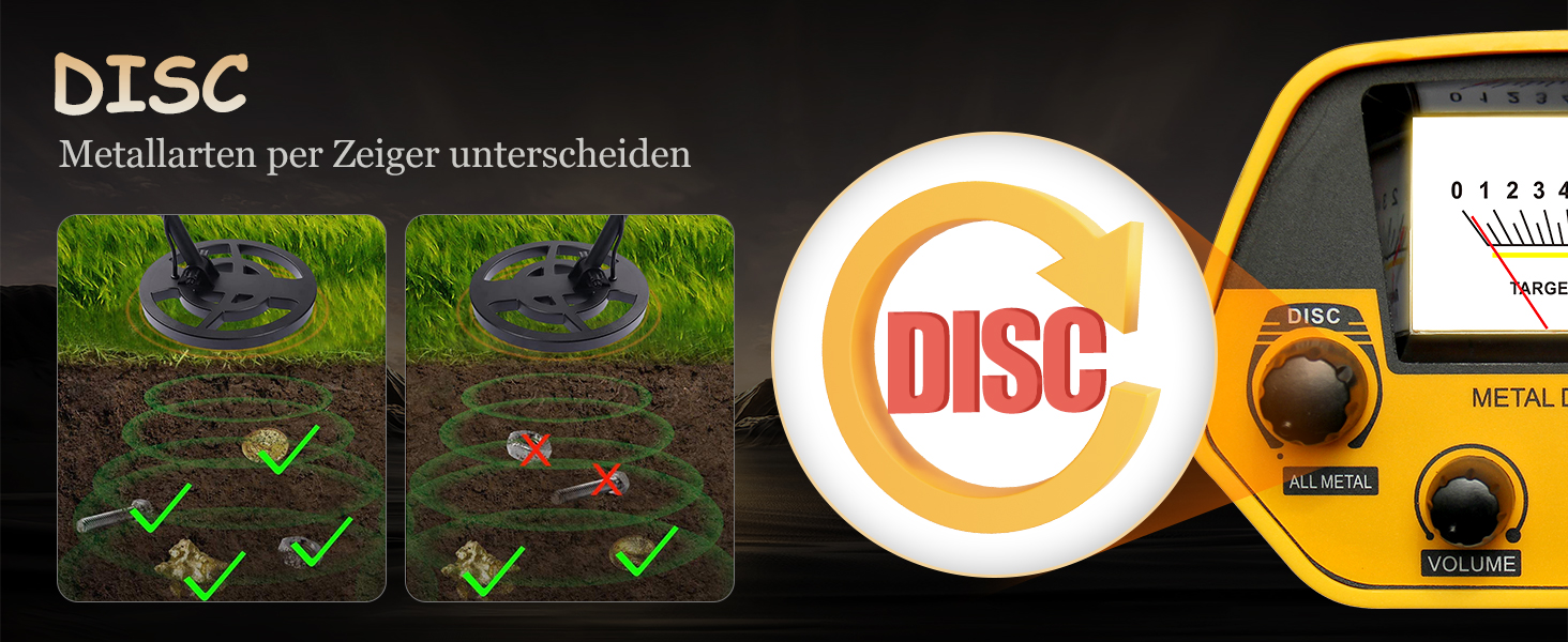 Металодетектор професійний для дорослих, початківців та дітей – легкий, високоточний, водонепроникний, з регульованою довжиною (78–107 см), чорний