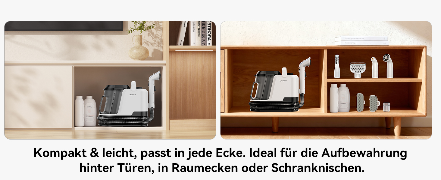 Uwant Y100 Пароочисник для диванів, килимів та авто. 3-в-1, 18KPA, 1750W, 65°C, самоочищення, 7 насадок та засіб для чищення, 2 роки гарантії
