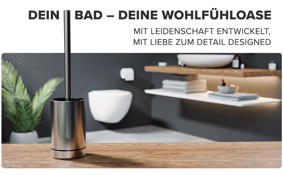 Торцева щітка для унітазу з нержавіючої сталі | Силіконова щітка для унітазу | З вентиляцією | Без кріплення до стіни | Змінний насадок | Знімний піддон | Щітка для унітазу без встановлення на стіну (Срібна)