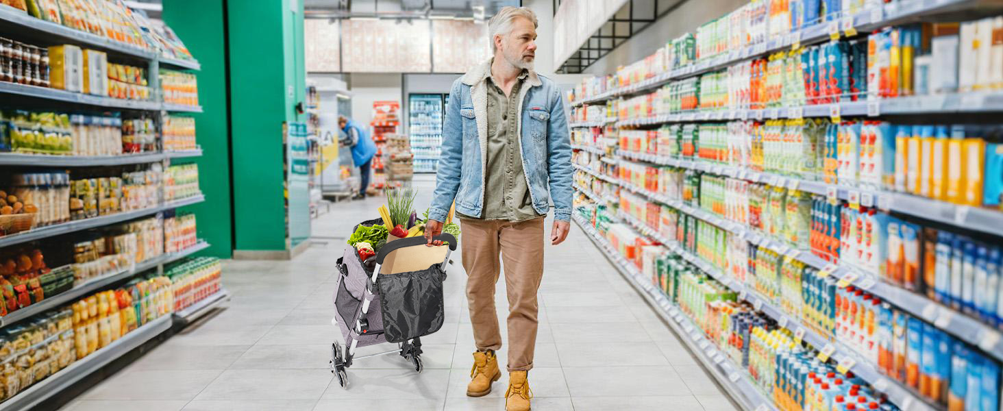 Складаний візок для покупок Homecall 50L з охолодженням та трепін-коліщатками